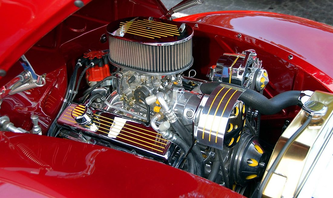 Detailed engine bay